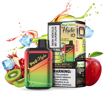 Pod Juice - Hyde IQ Disposable | 5000 Puffs | 8mL Kiwi Apple Pomberry Ice