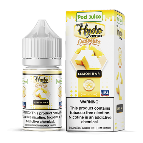Lemon Bar by Pod Juice - Hyde TFN Salt Series 30mL with packaging