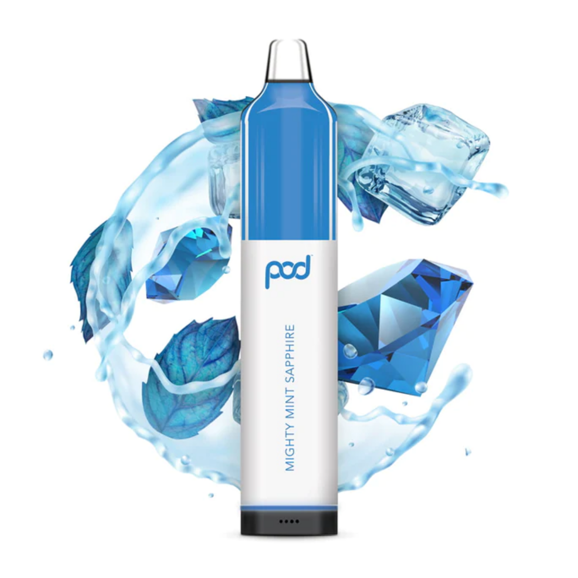 Pod Mesh 5500 Disposable | 5500 Puffs | 12mL Mighty Mint Sapphire