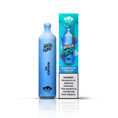 Puff Labs Puff Boss Mesh Disposable | 3500 Puffs | 8mL blue razz ice with packaging