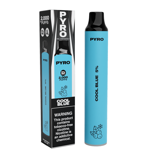 Pyro Disposable | 2000 Puffs | 6mL cool blue with packaging