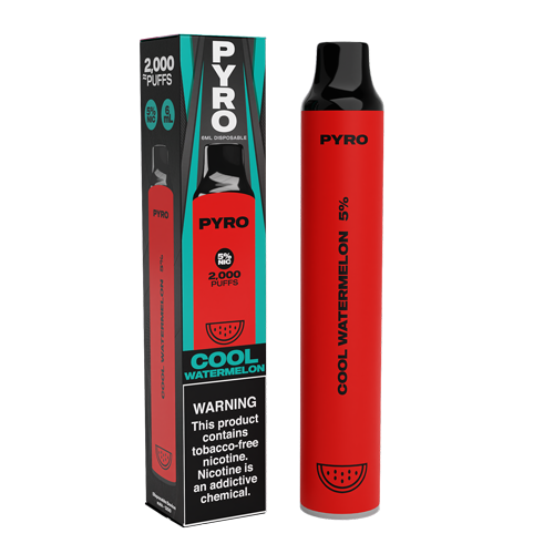 Pyro Disposable | 2000 Puffs | 6mL cool watermelon with packaging