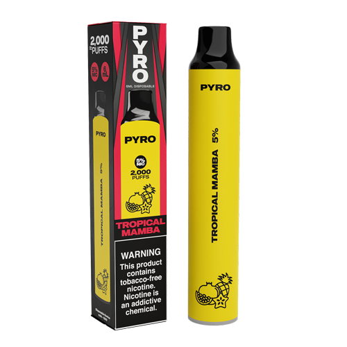 Pyro Disposable | 2000 Puffs | 6mL tropical mamba with packaging