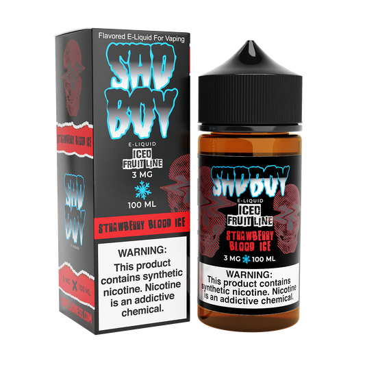 Strawberry Blood Ice by Sadboy E-Liquid 100ml with packaging