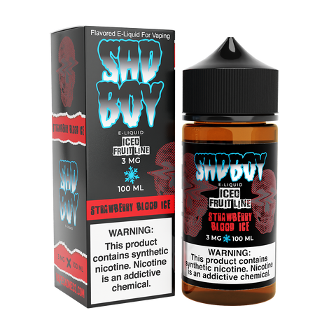 Strawberry Blood Ice by Sadboy E-Liquid 100ml with packaging