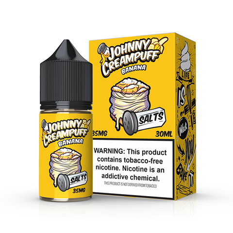 Banana by Tinted Brew - Johnny Creampuff TFN Salts Series 30mL with packaging