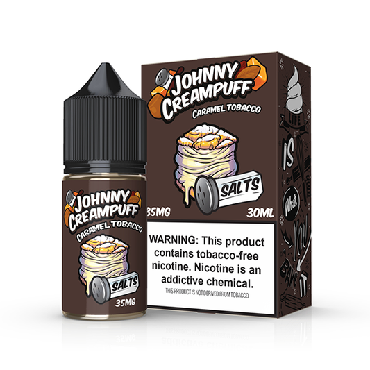 Caramel Tobacco by Tinted Brew - Johnny Creampuff TFN Salts Series 30mL with packaging