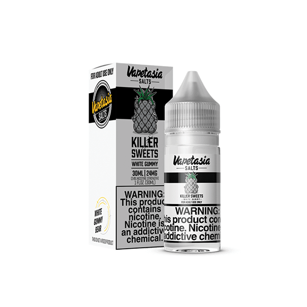 Killer Sweets White Gummy by Vapetasia Salts 30ml with packaging