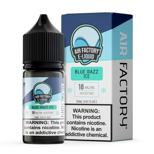 Blue Razz Ice by Air Factory Salt eJuice 30mL with packaging