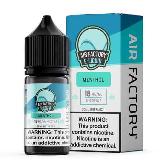 Menthol by Air Factory Salt eJuice 30mL with packaging
