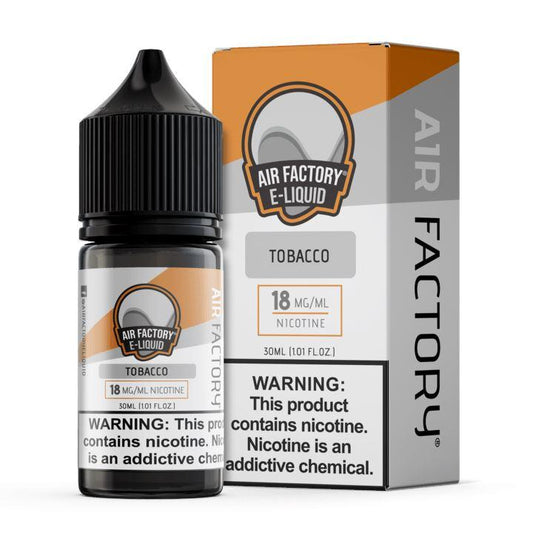 Tobacco by Air Factory Salt eJuice 30mL with packaging