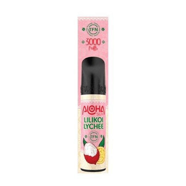Aloha Sun Disposable | 3000 Puffs | 8mL Lilikoi Lychee With packaging