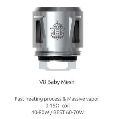 SMOK V8 Baby Prince Coils (Pack of 5) V8 Baby Mesh 0.15ohm