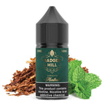 Menthol by BADGER HILL RESERVE SALTS 30ml with background 