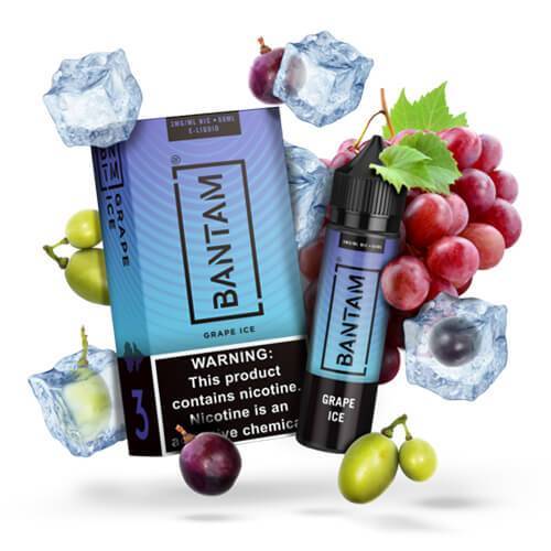 BANTAM | GRAPE ICE 60ML eLiquid with packaging and background