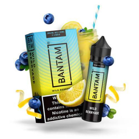 BANTAM | WILD BERRYADE 60ML eLiquid with packaging and background