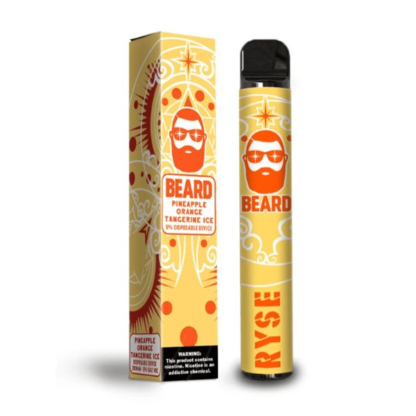 Beard Ryse Disposable | 1000 Puffs | 3mL Pineapple Orange Tangerine Ice with Packaging
