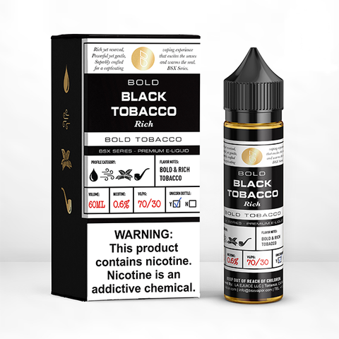 Bold Rich Black Tobacco by Glas BSX TFN 60mL with packaging
