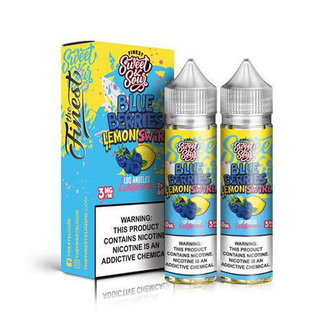 Blue Berries Lemon Swirl by Finest Sweet & Sour 120ML with packaging