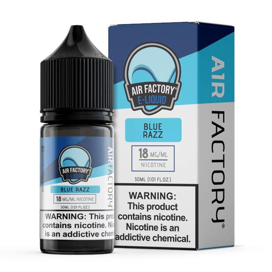 Blue Razz by Air Factory Salt eJuice 30mL with packaging 