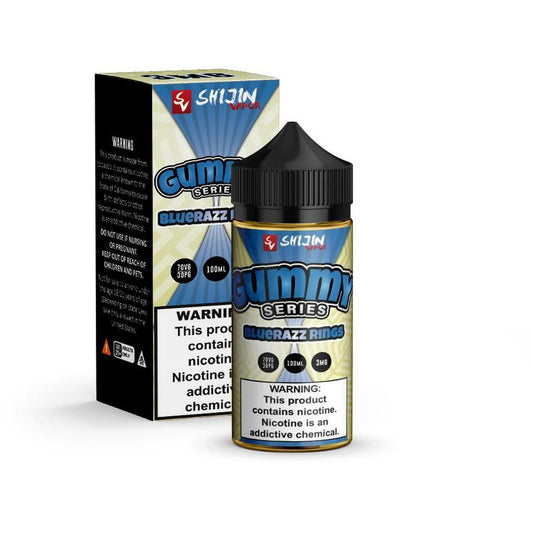 Bluerazz Rings by Shijin Vapor Gummy O's Series 100mL with Packaging