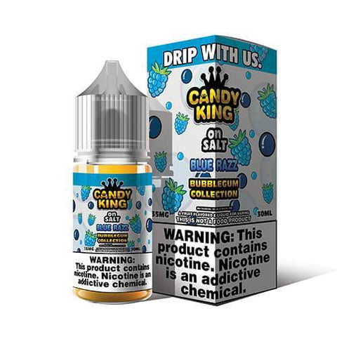 Blue Razz by Candy King Bubblegum On Salt 30ml with Packaging
