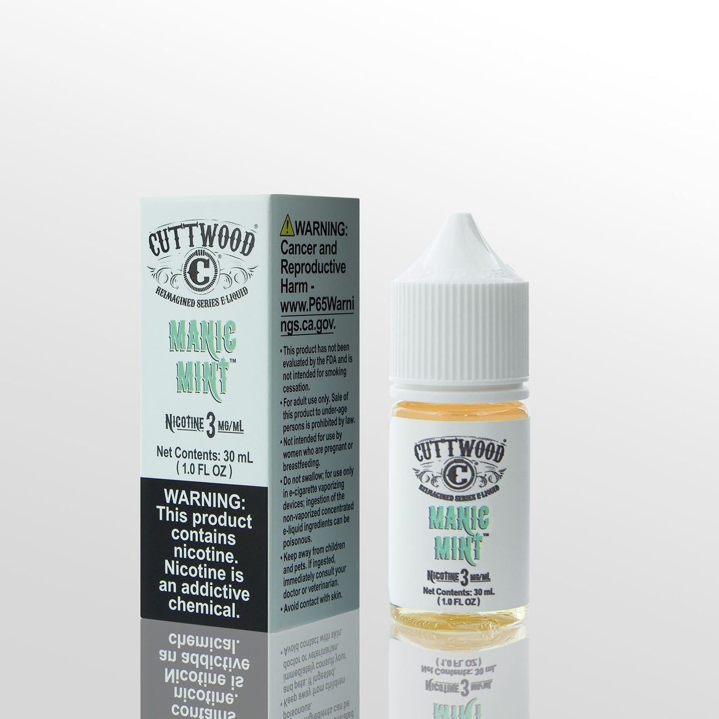 CUTTWOOD REIMAGINED | Manic Mint 30ML eLiquid with packaging