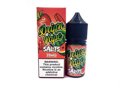 DRIP N VAPE SALTS | Strawberry Melon 30ML eLiquid with packaging
