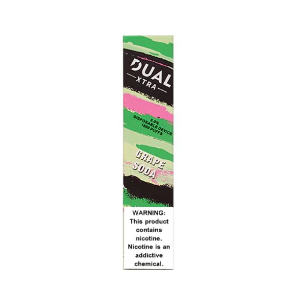 Dual Xtra Disposable | 1600 Puff Grape Soda with Packaging