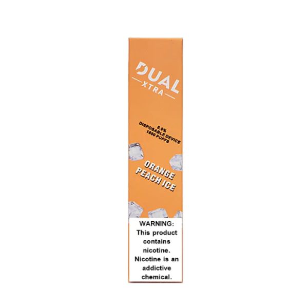 Dual Xtra Disposable | 1600 Puff Orange Peach Ice with Packaging