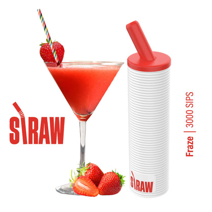 Straw Vape Disposable | 3000 Puffs | 8mL fraze with background