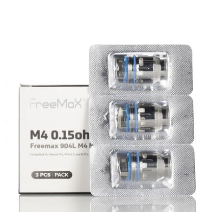FreeMaX Maxus Pro 904L M Replacement Coils (3-Pack) M4 Mesh 0.15ohm with Packaging