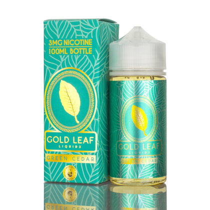 Gold Leaf Liquids | Green Cedar eLiquid 100mL with packaging