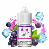 Grape Chew Freeze by Pod Juice Salt 30mL bottle with background