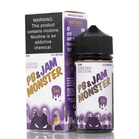 Grape PB&J by Jam Monster Series 100mL with packaging
