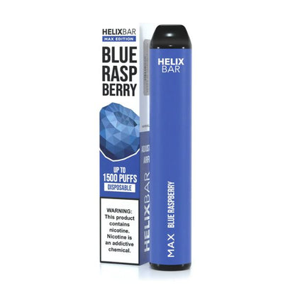 HelixBar Max Disposable | 1500 Puffs | 5.6mL Blue Raspberry with Packaging