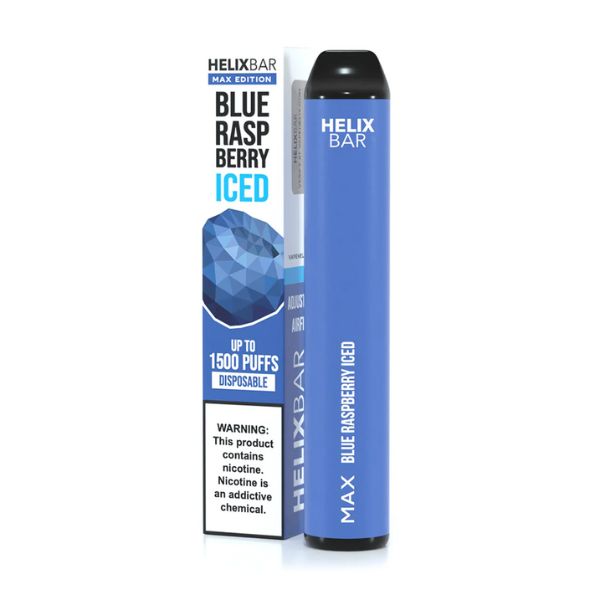 HelixBar Max Disposable | 1500 Puffs | 5.6mL Blue Raspberry Ice with Packaging