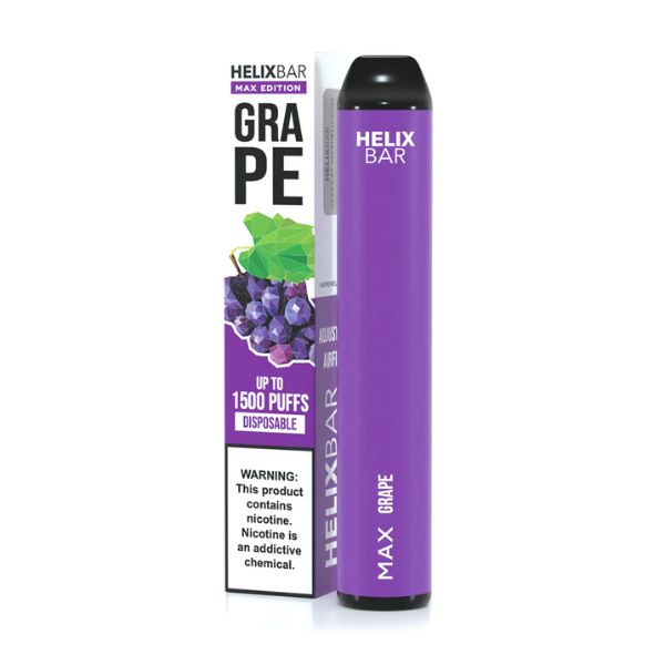 HelixBar Max Disposable | 1500 Puffs | 5.6mL Grape with Packaging
