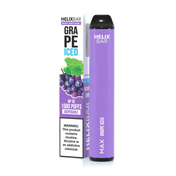 HelixBar Max Disposable | 1500 Puffs | 5.6mL Grape Ice with Packaging
