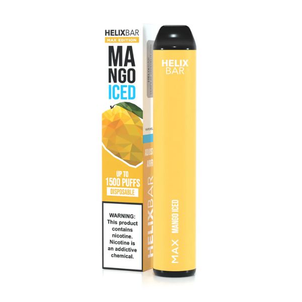 HelixBar Max Disposable | 1500 Puffs | 5.6mL Mango Ice with Packaging