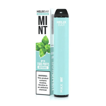 HelixBar Max Disposable | 1500 Puffs | 5.6mL Mint with Packaging