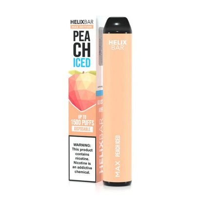 HelixBar Max Disposable | 1500 Puffs | 5.6mL Peach Ice with Packaging