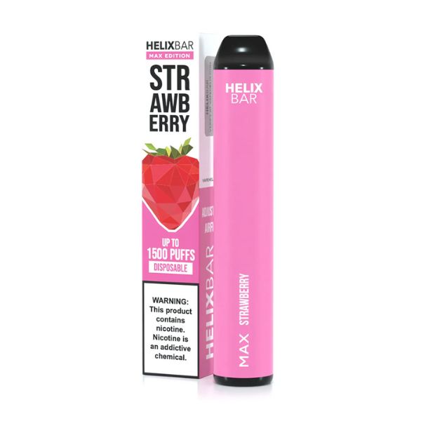 HelixBar Max Disposable | 1500 Puffs | 5.6mL Strawberry with Packaging