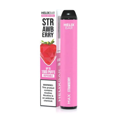 HelixBar Max Disposable | 1500 Puffs | 5.6mL Strawberry with Packaging