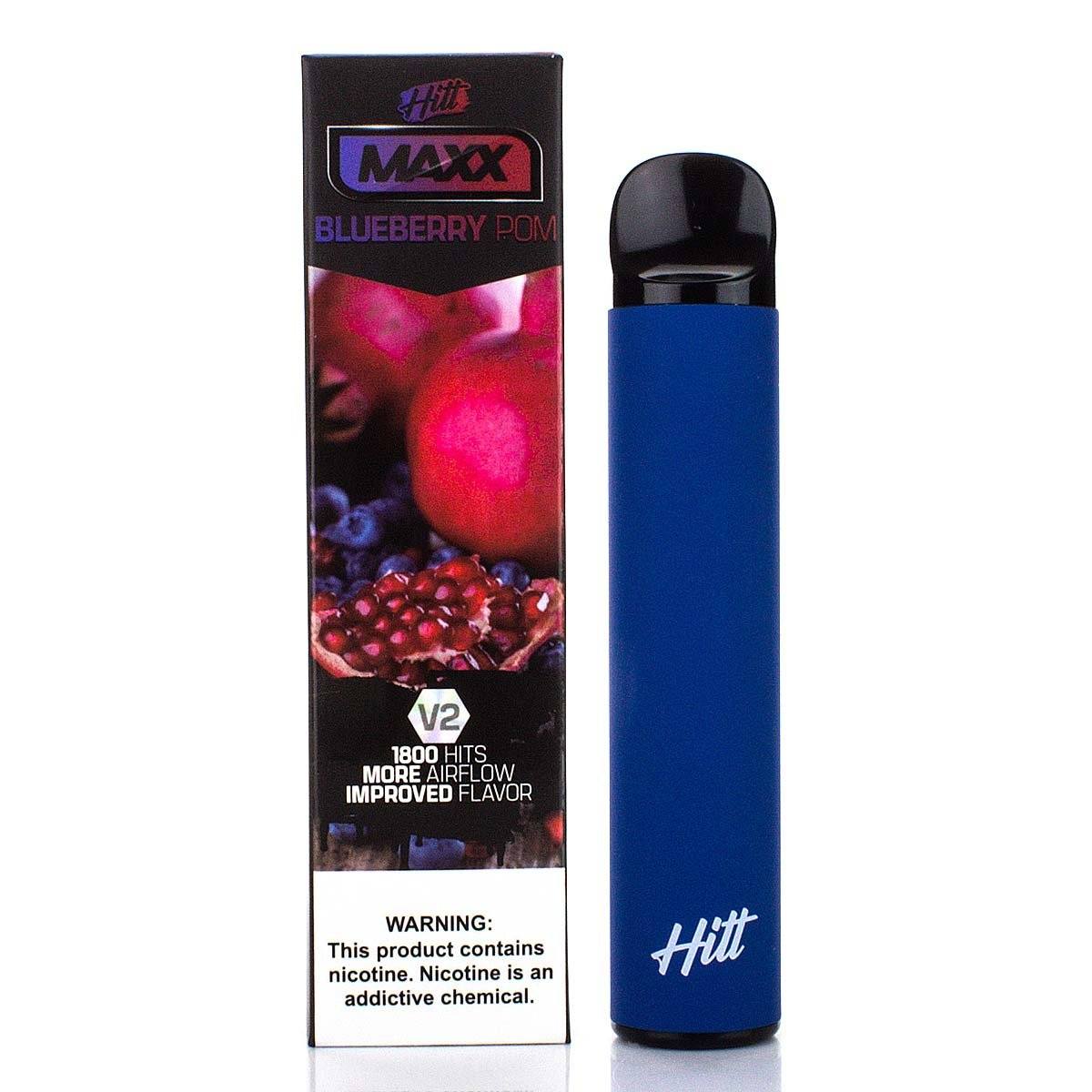 HITT MAXX V2 5% Disposable | 1800 Puffs | 6.5mL blueberry pom with packaging