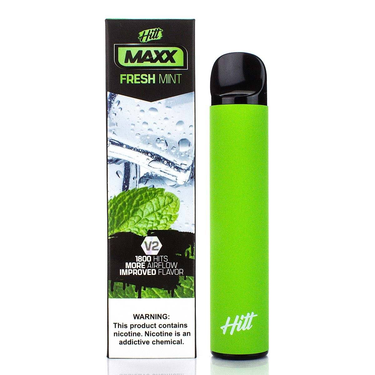 HITT MAXX V2 5% Disposable | 1800 Puffs | 6.5mL fresh mint with packaging