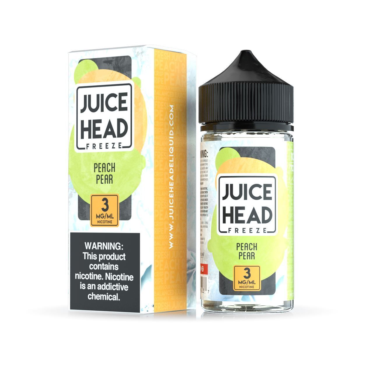 Peach Pear Freeze by Juice Head Series E-Liquid 100mL (Freebase) with packaging