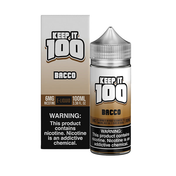 Bacco by Keep It 100 TFN Series 100mL with packaging