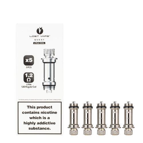 Lost Vape Lyra Replacement Coils (Pack of 5) 1.2ohm with packaging