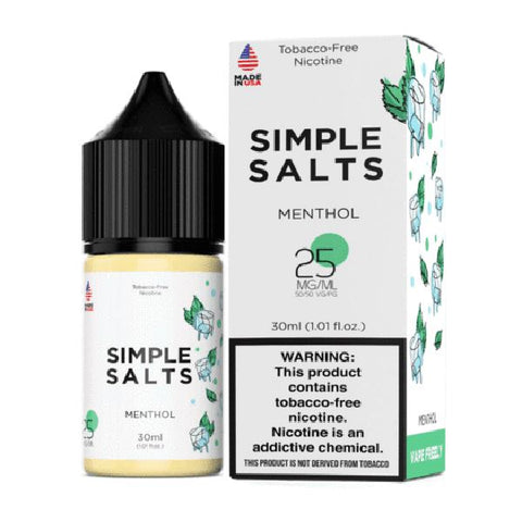 Menthol by Simple Salts 30mL with Packaging